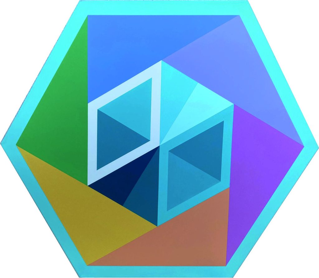 Pavol Rusko Ko laborácia I&nbsp;akryl 111x97cm 2023