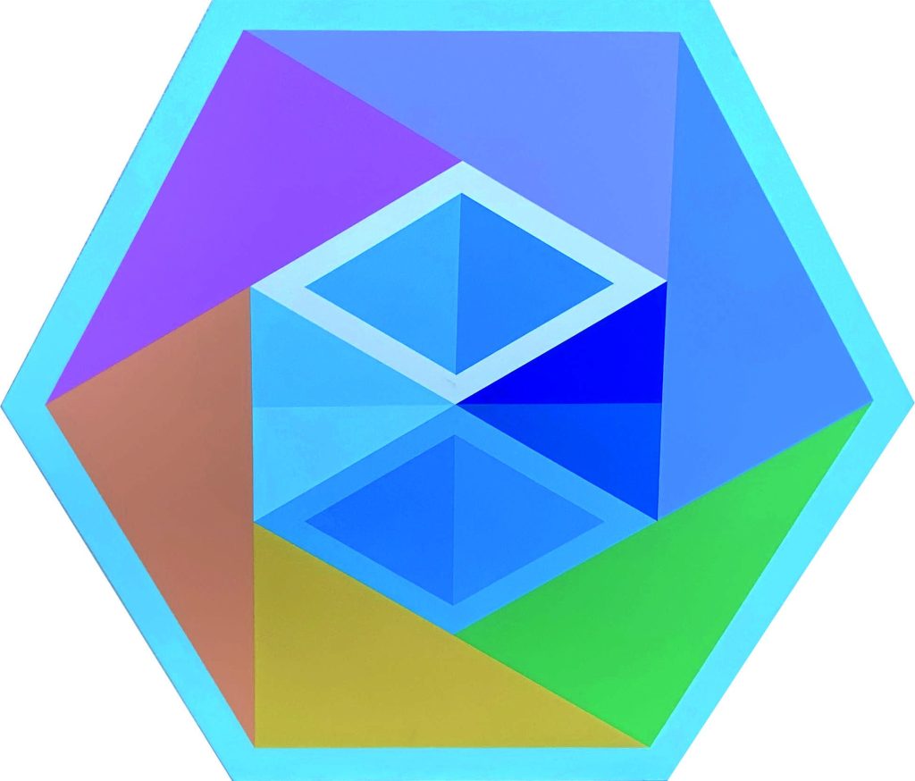 Pavol Rusko Ko laborácia II&nbsp;akryl 111x97cm 2023